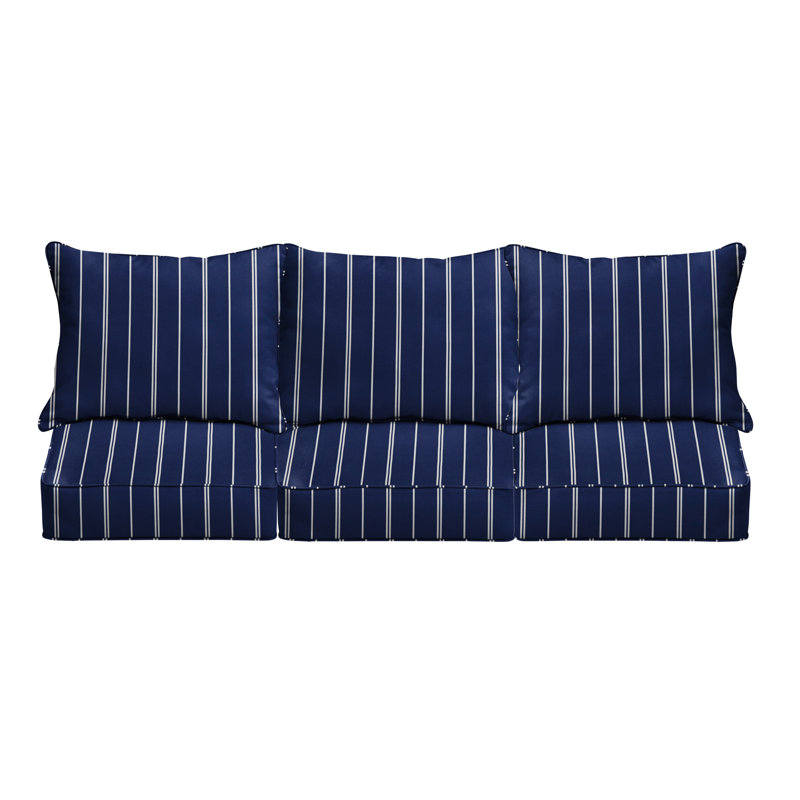 Longshore Tides 6 Piece Stripes Corded Indoor/Outdoor Sofa Cushion Set